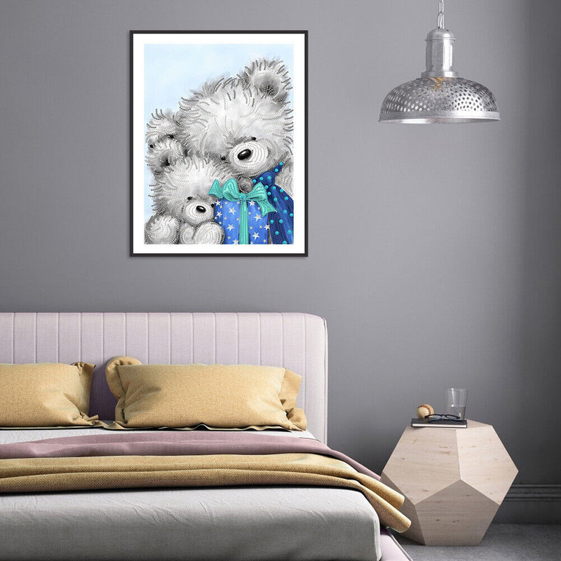 5D DIY Cartoon Bear Present Part Special Drill Diamond Painting (YXC064)