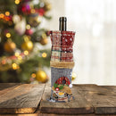 Christmas Plaid Wine Bottle Bags Santa Snowman Holiday Dinner Table Decoration