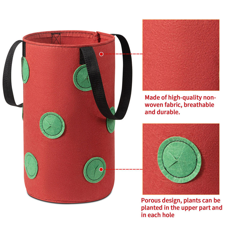 Hanging Strawberry Planter 2pcs Upside-Down Vegetable Glow Bag for House Garden