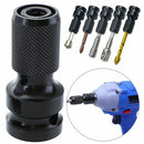 Wrench 1/2inch Drive to 1/4inch Change Socket Adapter Hex Drill Chuck Converter