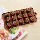 Nice 15 Cavity Silicone Flower Rose Chocolate Cake Soap DIY Mold Baking S1V7