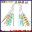12 Pairs Plastic Change Head Circular Knitting Needle Ring Set DIY Woven Tool