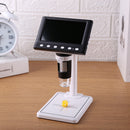 8 LED Digital Microscope Electronic LCD 1000X Magnifier w/ Bracket (White) Newly