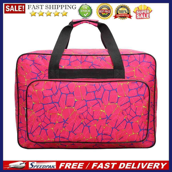 Unisex Large Capacity Travel Portable Tote Sewing Machine Bags(Rose Red)