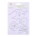 snowvirtuos 7pcs fish DIY embossing metal cutting tools stencils for scrapboo