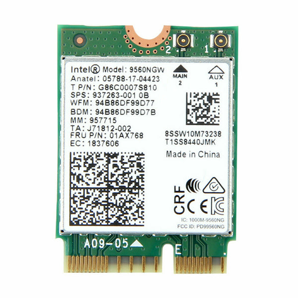 Intel Dual Band AC 9560 9560NGW NGFF 1.73Gbps BT5.0 M.2 CNVI Wireless Cards I8Z0