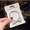 Women Girl High Elastic Hair Accessories Hair Tie Rope Hair Ring Lattice Dot