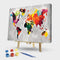 World Map Oil Painting By Numbers Canvas Wall Drawing Kits DIY Home Decor