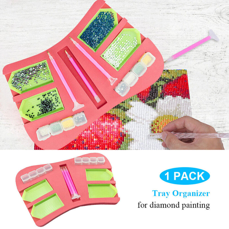 Diamond Painting Accessories Tray Beading Point Drill Pen Organizer Box DIY Kit