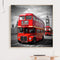 Round Drill Diamond Painting Double-Decker Bus Diamond Embroidery for Wall Gift