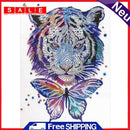 5D DIY Special Shaped Diamond Painting Tiger Butterfly Embroidery Kits Wall Art