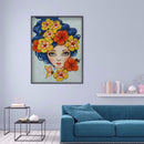 Big Eye Girl DIY Mosaic Rhinestone Picture Full Round Drill Diamond Paintin
