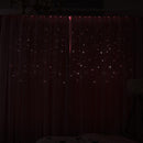 1pc Hollowed Star Shading Window Curtain Drapes Purdah for Living Room(Pink