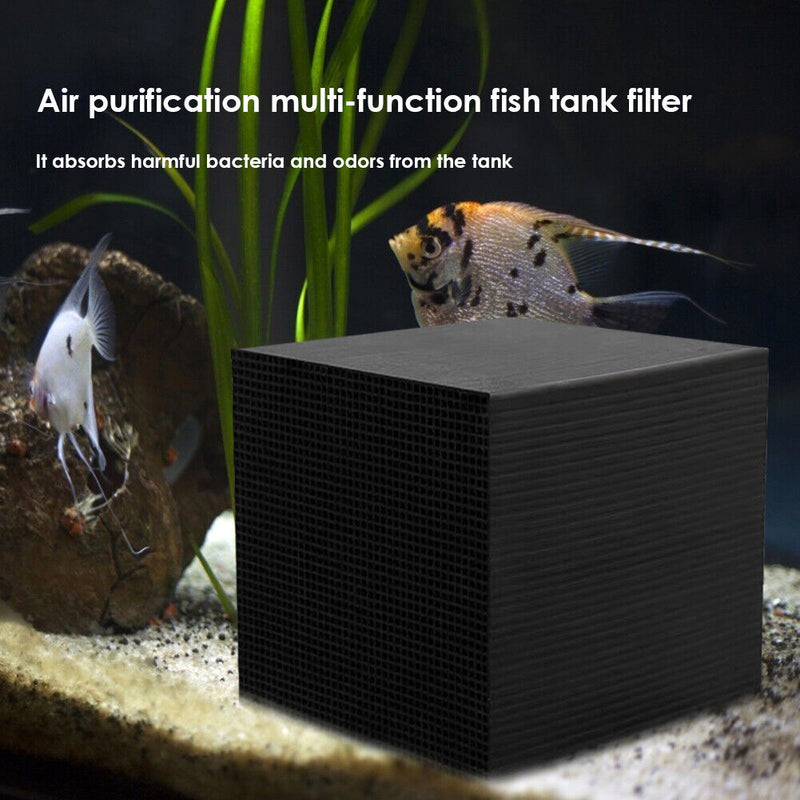 Activated Carbon Aquarium Filter Fish Tank Charcoal Water Cube Air Purification