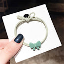 Girl Random Color Hair Accessories Hair Tie Rope High Elastic Bow Hair Ring