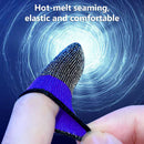Gaming Finger Sleeve for PUBG Game Controller Glove Fingertips (Black+Blue)