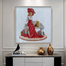 5D DIY Diamond Painting Partial Special Drill Dress Lady Picture of Rhineston
