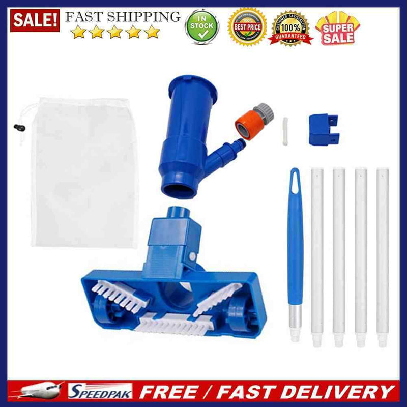 Pool Vacuum Head with Brush Bag Pole for Swimming Pool Spa Pond Fountain Bl