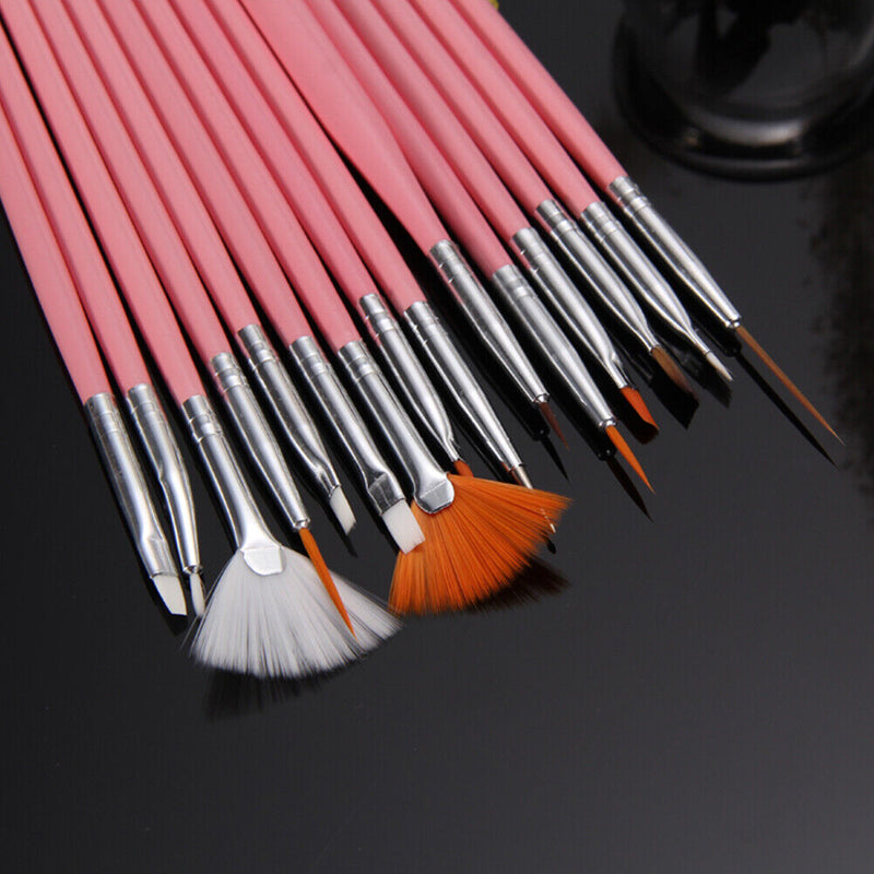 15PCS Design Painting Pen Nail Art Brush Set for Salon Manicure DIY Tools