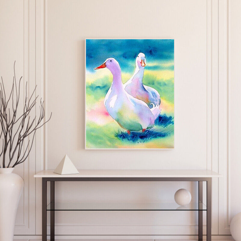 Duck Oil Paint By Numbers Kit DIY Acrylic Painting on Canvas Frameless Art