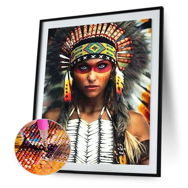 DIY Diamond Painting Indians 5D Full Round Diamond Mosaic Home