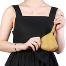 3pcs Women Metal Evening Clutch Fashion Rhinestone Purse Handbag (Black)