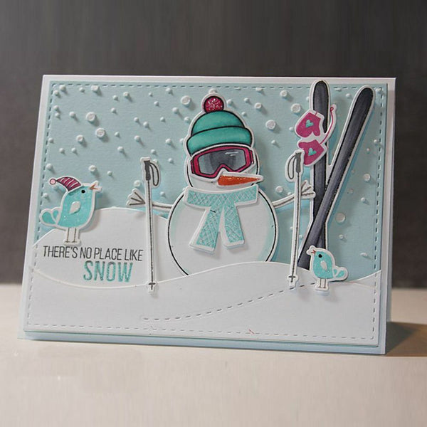 Decorative Drawing Paper Embossing Falling Snow Stencil Template Scrapbooking