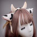 Party Prom Cow Ears Head Band Bow Ribbon Bells HeadBand Horns Headwear