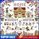 Partial Cross Stitch 14CT Cotton Thread DIY Sweet Home Printed Embroidery