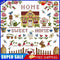 Partial Cross Stitch 14CT Cotton Thread DIY Sweet Home Printed Embroidery
