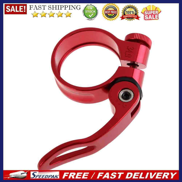 34.9mm MTB Bike Cycling Saddle Seat Post Clamp Quick Release QR Style Red