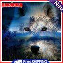DIY Wolf Animal Oil Paint by Numbers Coloring Drawing Acrylic Painting Gift Kit