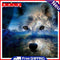 DIY Wolf Animal Oil Paint by Numbers Coloring Drawing Acrylic Painting Gift Kit