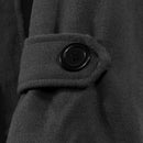 Mens Winter Double-breasted Warm Coat Jacket Wool Parka Overcoat Grey XXL