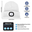 LED Beanie Hat, Men Women Wireless Bluetooth-compatible Beanie Knitted Hat