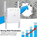 2.4+5G Dual Band Wireless Extender Repeater 1200M WiFi Booster Amplifier UK Plug