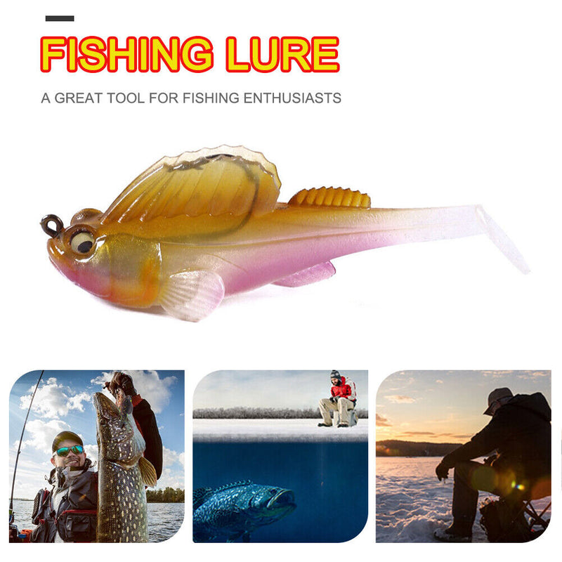 T Tail Jumping Fish 4cm 14g Lures Plastic Artificial Wobbler Soft Fishing Bait