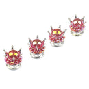 Diamond-Encrusted Crown Auto Valve Caps Universal Car Wheel Tire Valve Cover Cap