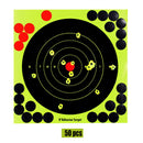 50pcs 8 inch Fluorescent Shooting Targets Self-adhesive Professional Darts Paper