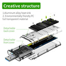 M.2 To USB3.1 Gen2 Hard Disk Case PCIE NVMe B/M-Key M2 SSD Enclosure (Black