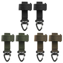 2x Outdoor Gloves Hook Storage Buckle Climbing Rope Hanging Buckles (Khaki)