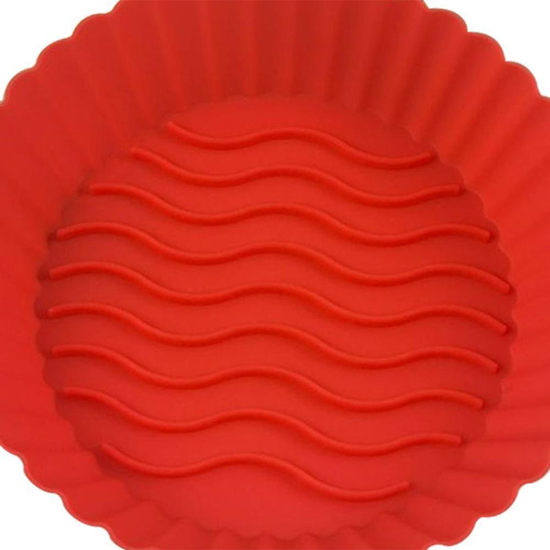 Silicone Air Fryer Liner Non-Stick Fryer Basket Steamers Oil Mat (Red)