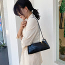 Retro Women Small Handbags Portable Solid Alligator PU Leather Shoulder Tote Bag