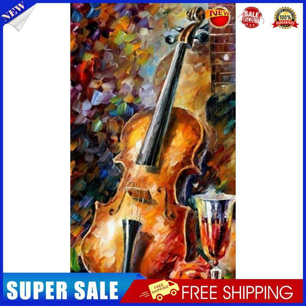 Abstract Guitar Oil Paint By Numbers Kit DIY Acrylic Painting on Canvas
