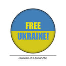 Free UKRAINE Flag 58mm Round Broche Button Pin Badge Clothes Pin Newly