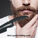 Hair Beard Care Moustache Styling Comb Man Woman Folding Portable Pocket Clip