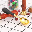 Portable Retro Fire Paint Sealing Wax Spoon Wood Handle Melting Stamp Metal
