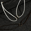 Charm Minimalist Jewellery Leather Necklace Velvet Chain Round Ring Choker