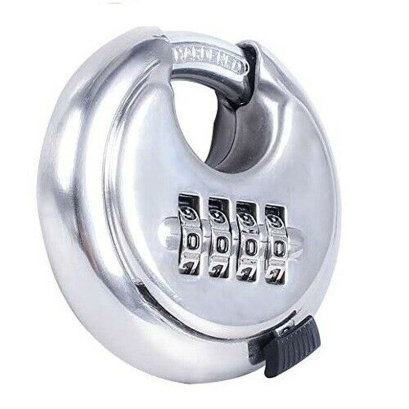 Door Warehouse 4-Position Combination Disc Padlock Rust-Proof Stainless Steel