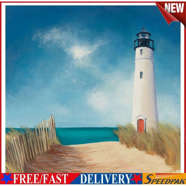 20X20cm Frameless Oil Paint By Numbers DIY Painting Kits (Lighthouse S563) #F